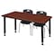 Regency Tables > Height Adjustable > Rectangular Table & Chair Sets, 48 W, 30 L, 23-34 H, Cherry MT4830CHAPBK45BK - alternate 1